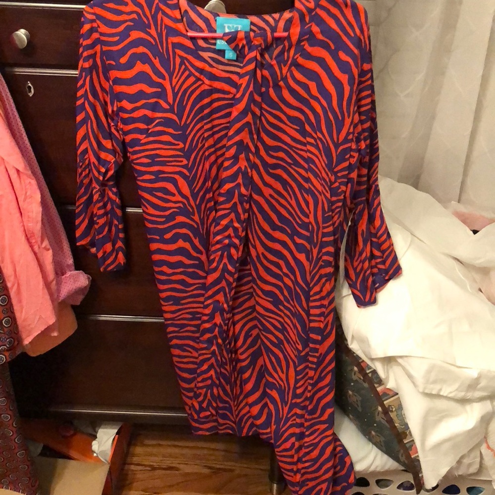 Orange and purple dress